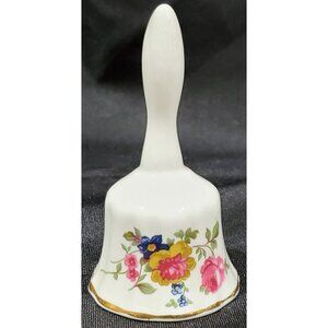 Royal Sutherland HM MINI BELL miniature floral flowers bone china England 3.25"H